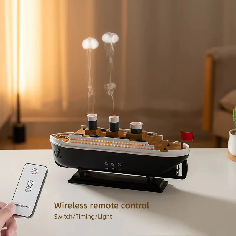 Humidificateur Titanic avec sa télécommande sans fil