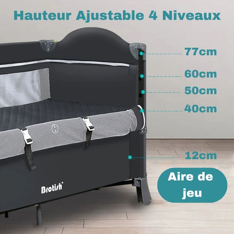 Berceau Bébé - Pliable 4 en 1 Multifonction | EvoluBed