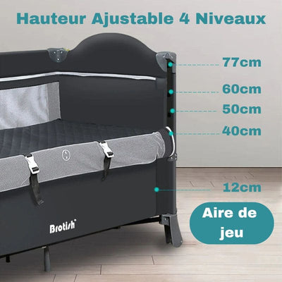 Berceau Bébé - Pliable 4 en 1 Multifonction | EvoluBed