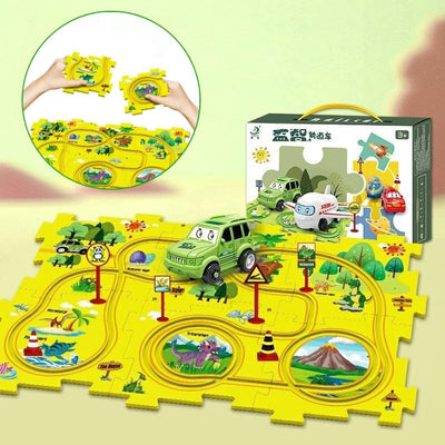 Circuit voiture enfant en forme de puzzle | PuzzleRide