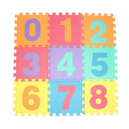Tapis de jeu doux en mousse avec motif animal et lettre pour bébé
