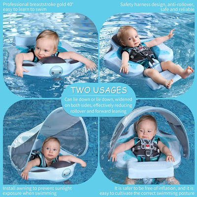 Anneau de natation flottant et allongé pour bébé