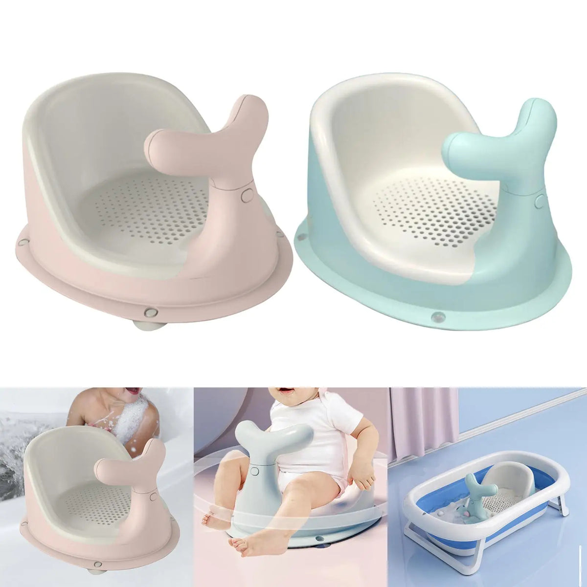 Chaise de douche en polymère souple pour bébé