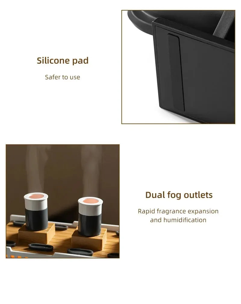 Patin en silicone et double sortie de brume de l'humidificateur