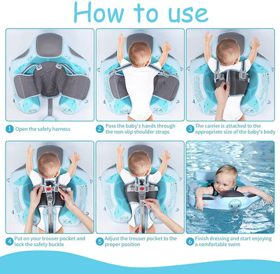 Anneau de natation flottant et allongé pour bébé