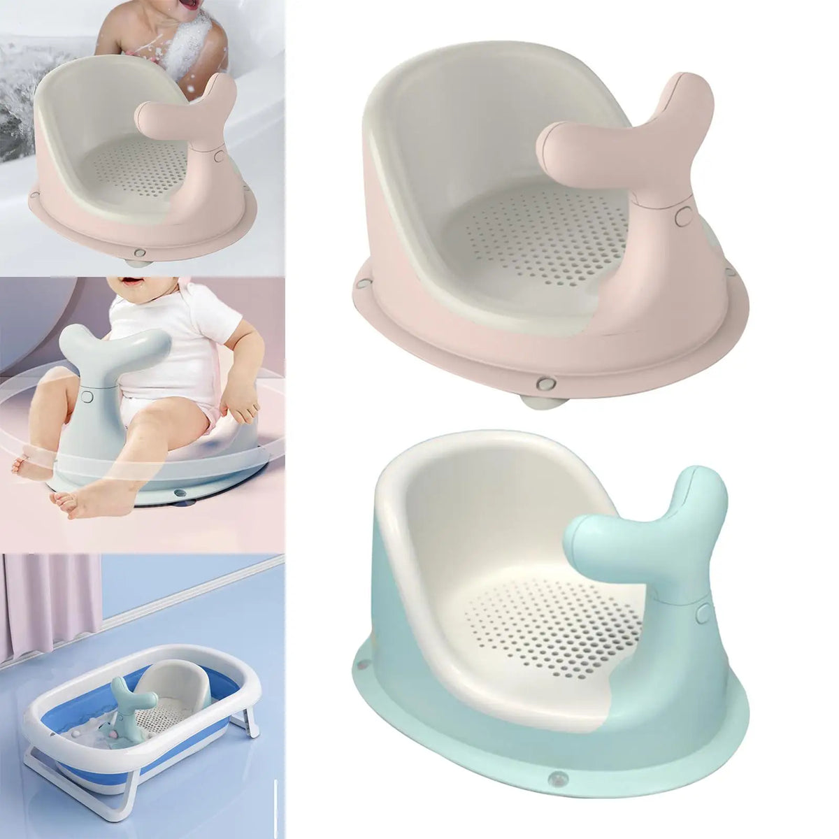 Chaise de douche en polymère souple pour bébé