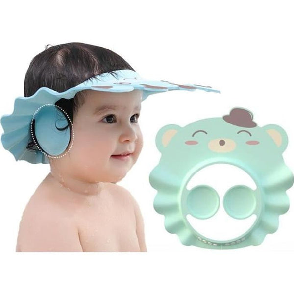 Bonnet souple réglable pour douche de bébé