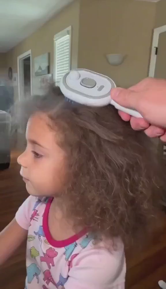 Brosse à cheveux électrique 3-en-1 avec coussin d'air massant
